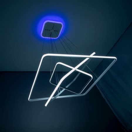 Suspended chandelier Citilux "Neon Smart" CL731AK110E 80x80x120 cm, 3x46.67W, LED, white color-17
