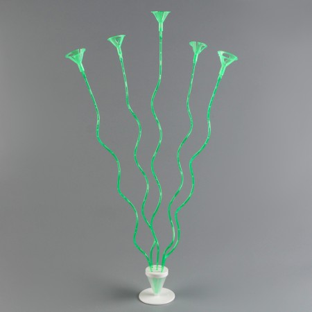 Set "wave", wand+holder+stand, set of 5 pcs., Green