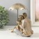 Polystone souvenir "A couple in love under an umbrella - tenderness" Beige 18x18x10 cm
