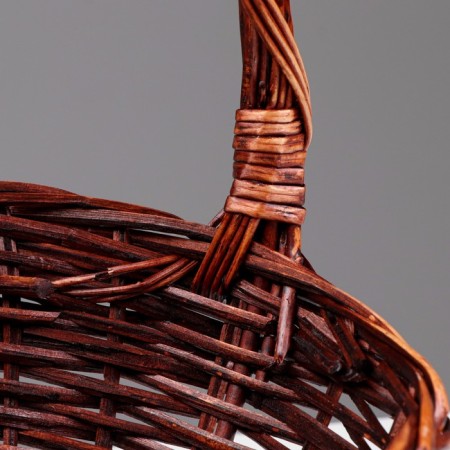 A set of wicker baskets, 3 pcs, 38x30x9/17, 25x20x7/12 cm, dark, willow-4