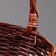 A set of wicker baskets, 3 pcs, 38x30x9/17, 25x20x7/12 cm, dark, willow