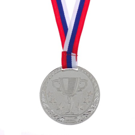 Prize medal 078 diam 6 cm. 2 place. Color ser. With a ribbon-4