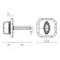 Rotary handle BKW8x75 XL CP-8, color chromium