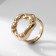 Ring Metal "Trend" crumpled oval, color gold, size 17