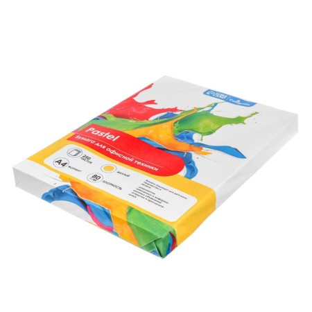 Color paper A4 250l Calligrata Pastel yellow 80g/m2, barn