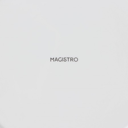 Porcelain dining porcelain Magistro "leaf", d = 25.8 cm, white color-4
