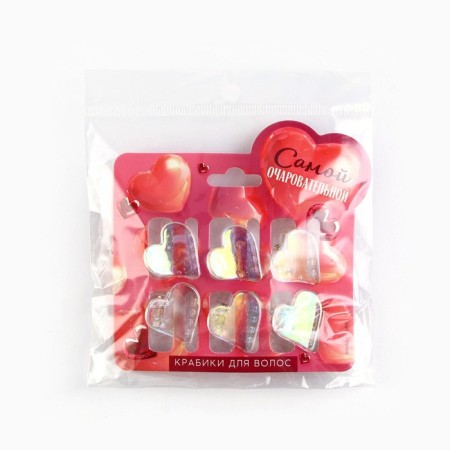 Hair crab "most charming", set of 6 pcs, 1.5 x 1.5 cm-5