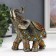 Souvenir Polystone "Elephant in Blue Popone with sapphires" MIX 14x13x6 cm