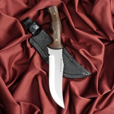 Caucasian knife, cutting "Phlibuster" with scabbard, steel - 40x13, steel - nut, 16 cm-5