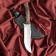 Caucasian knife, cutting "Phlibuster" with scabbard, steel - 40x13, steel - nut, 16 cm