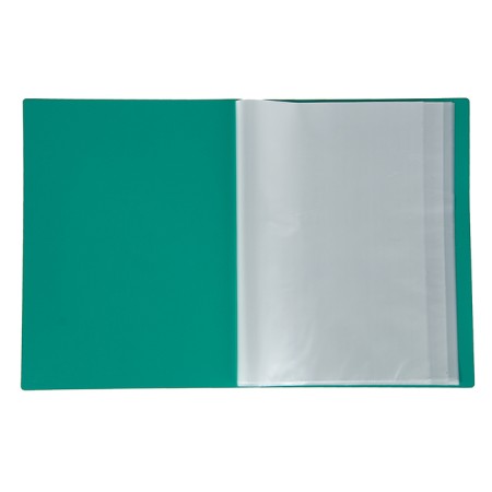 Folder with 40 A4, 500 microns, calligrata, texture "sand", green-1