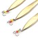 Vertical "Yaman" pike with a tee, size 70 mm, 11.5 g, brass color