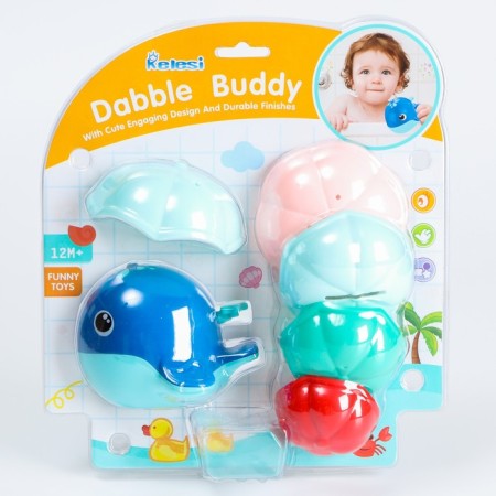 A set of bath toys "Kitenok", spray + cups, color mix-5