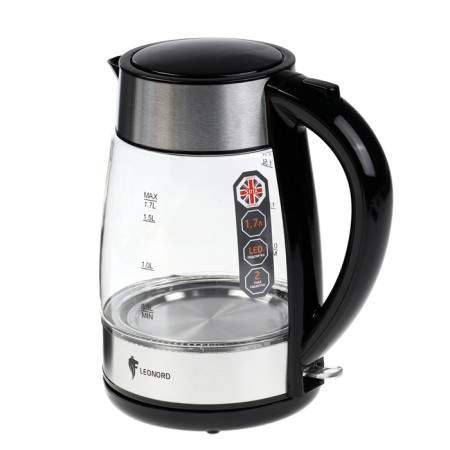 Electric kettle Leonord Le-1513, glass, 1.7 l, 2200 watts, silver-1