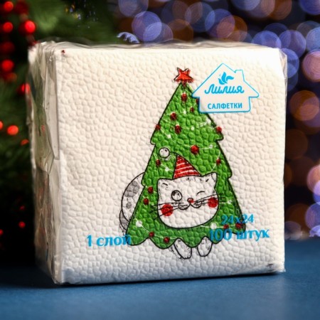 Paper Lilia 24x24 wipes with a pattern "Shalun" 1CL 100L.