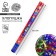 Pneumatic clip "Happy Birthday!", Fanta, serpentine, foil, 60 cm