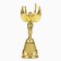 The Nick Award Cup “hot and rabbit”, plastic, gold, 19.3 x 7 cm.