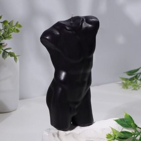 Figure candle "Male", 6x17 cm, black, 6 hours