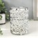 Summary metal, glass for 1 candle "Crystals and sunflowers" silver 13x9x9 cm