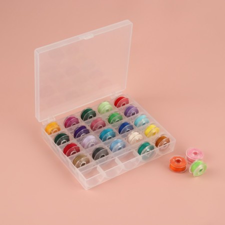 A set of rumps with threads, in the organizer, d = 20 mm, 25 pcs, color colorful color-1