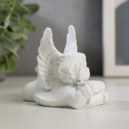 Polystone souvenir "Snowty Angel with the Bible" mix 7x5x8.5 cm-2