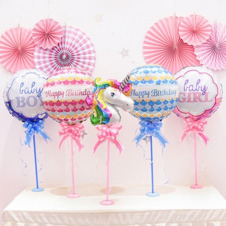 Foil ball 16 "Unicorn" with a valve, multi -colored-1