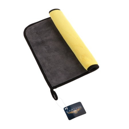 A rag for a car cartage, microfiber, 800 g/m², 30 × 40 cm, yellow-gray-1