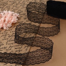 Capricon lace, 45 mm × 10 ± 1 m, black color