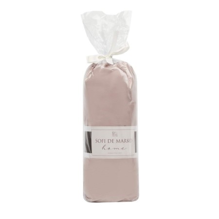 Sheet, size 160x200x30 cm, color beige rose