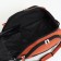 Road bag on wheels, 3 outer pockets, shoes department, black/orange color