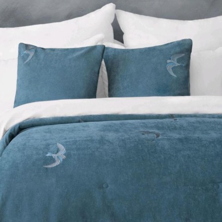 The Liberty set: a cover of 160 x 220 cm, pillowcases 40 x 40 cm - 2 pcs, blue-2