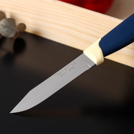 Koty Kitchen Tramontina Multicolor, for vegetables, blade 7.5 cm, blue color-1