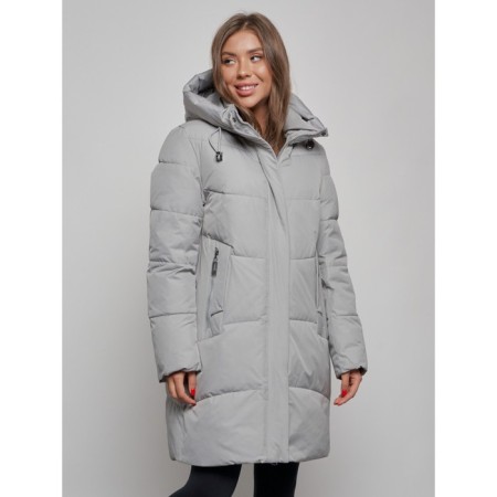 Coat insulated winter female, size 48, color gray-7