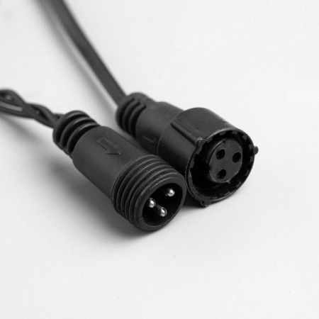 Garland “thread” 10 m, IP44, UMS, dark thread, 100 LED, white glow, white flicker, 220 V-4