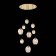 Suspended chandelier ST LUCE. SL1188.303.09. Idesia. 9x40 W, E14/E27, 87x87 cm, brass color