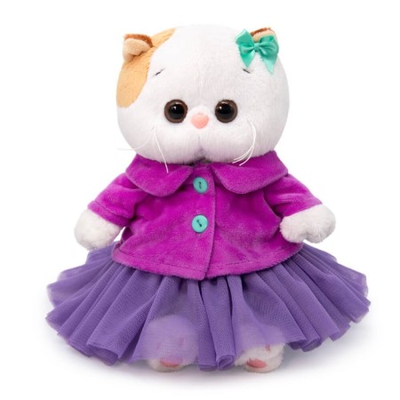 Soft toy "Lee Baby in a purple jacket and skirt", 20 cm