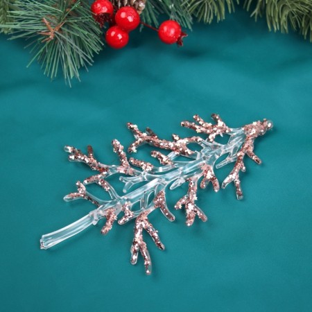 Decoration Christmas tree "Christmas tree shine" 15x9 cm, transparent pink-1