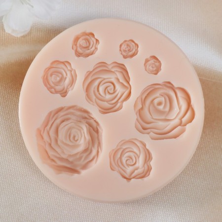 Mold Silicon "Rose Set" 3.5x1 2.9x0.7 2.5x0.5 2.3x0.3 1.9x0.3 1.4x0.5 1.1x0.4-1