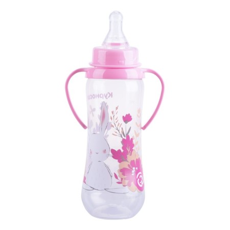 A bottle for feeding "Fruits", fitted, with handles and 2 silicone nipples, 250 ml, from 6 months.-8