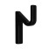 Furniture hook Cappio anemone, one -rod, black