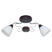 Steel light lamp 50640/2cr+Br WT, 2x60W, E27, 23.5x15x60 cm, brown color