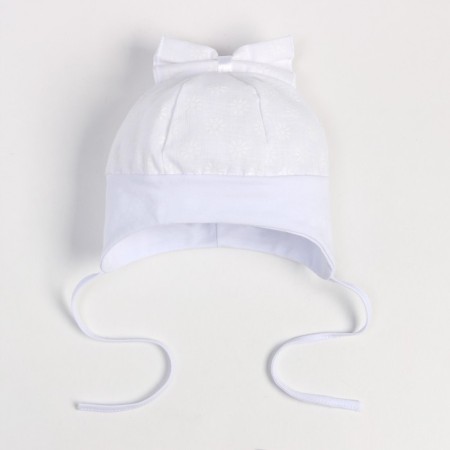 Children's hat, white color, size 42-44