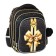 School backpack 40x33x15cm, ergonomic back, Across 410, black/gold