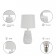 Rivoli Bertha 1he14, 40 watts ceramics, white color