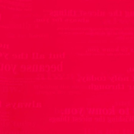 Film matte bilateral "message" red, 0.58 x 0.58 m-2