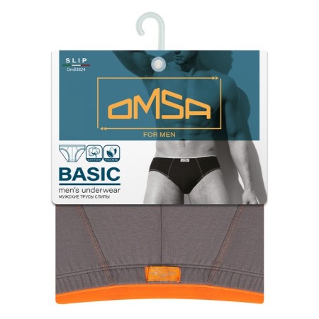 Panties Slips men's Omsa 3824, size 54, Grigio color-2