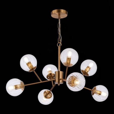 Suspended EVOLUCE lamp. Sle220803-08. Andria. 8x40 watts, E14, 74x74x52 cm, brass color-1