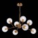 Suspended EVOLUCE lamp. Sle220803-08. Andria. 8x40 watts, E14, 74x74x52 cm, brass color