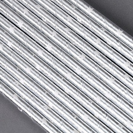 Tubes for the “stars” cocktail set 12 pcs., Silver color-1