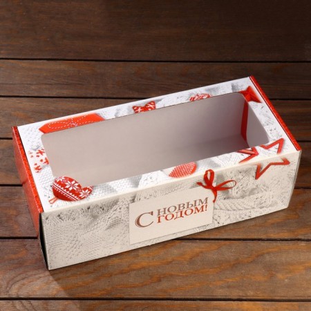 Self -charged box, with a window, "Hard gifts 2", 16 x 35 x 12 cm-2